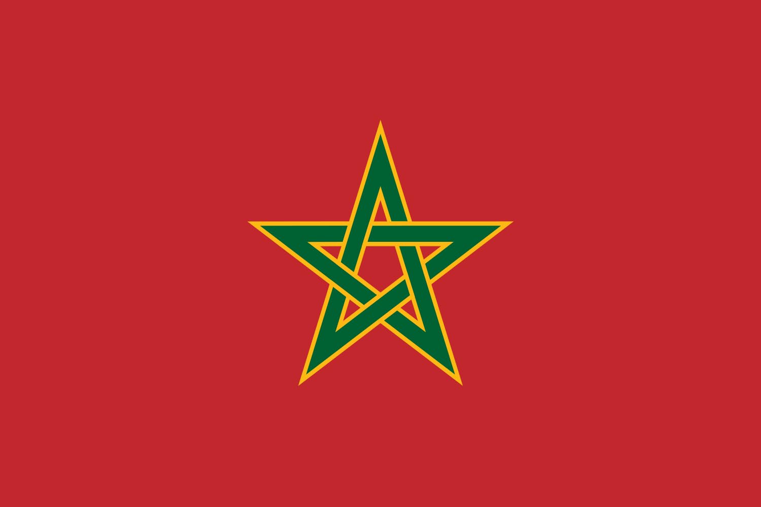 Flagge: Royal Flag Of Morocco – 90x150 Cm, Querformat, 100% Made In Germany