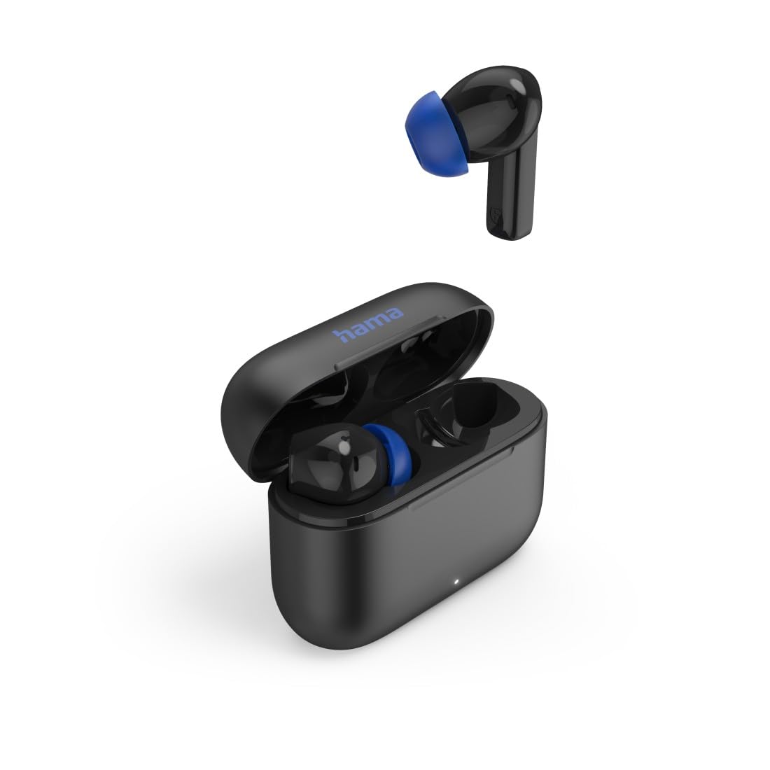 Hama Bluetooth Kopfhörer (kabellos, TWS-Kopfhörer, Active Noise Cancelling, Earbuds mit Ladestation, ENC, In-Ears, USB-C Schnellladen, Bluetooth-Headset, App-/Sprachsteuerung, Touch Control) schwarz