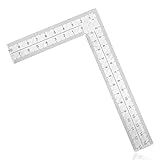 L Shaped Ruler Measuring Tool, 4 inch by 6 inch Square Framing Measuring Tool Stainless Steel Woodworking Square Ruler, Sliver Metal Squares Right for Engineer Carpenter, 10×15cm (Sliver)