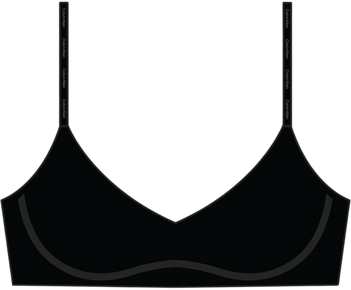 Calvin Klein Bralette da Donna Leggermente Foderata LV00QF7142UB1004 Bralette, Nero, L