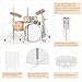 Drum Shield | Portable 4-Panel 2ft x5ft Acrylic Sound Barrier | Full-Length Stainless Steel Hinges | Drum Cage for Home, Church, Practice & Performances.(4 panels)