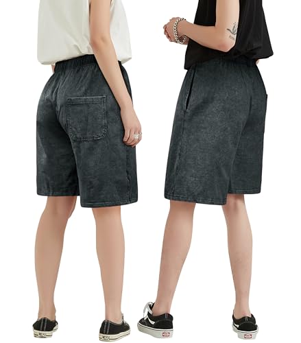 Derminpro Men's Athletic Cotton Drawstring Sweat Shorts Workout Jogger Shorts with Pockets 2-Pack4