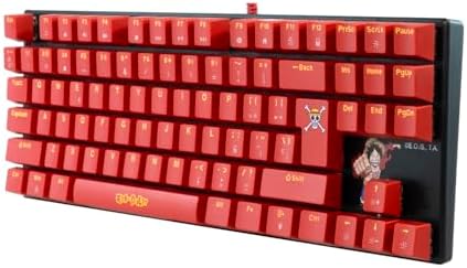 FRTEC - Teclado Mecánico Gaming con Cable TKL, One Piece Luffy, M...
