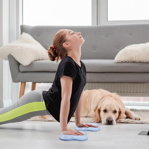 Image of Yoga Knee Pads 2 Pack, Foam Kneeling Cushions - Non-Slip Pilates Knee Pad Cushion & Wrist Support - Portable Workout Knee Pads for Meditation, Kneeling, Balance, Floor, Pilates,Yoga