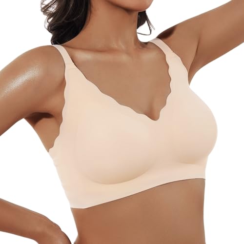 Push Up Bras for Women No Underwire Full Coverage Brassiere Smooth Wireless T-Shirt Basic Everyday Bra 3 Pack4