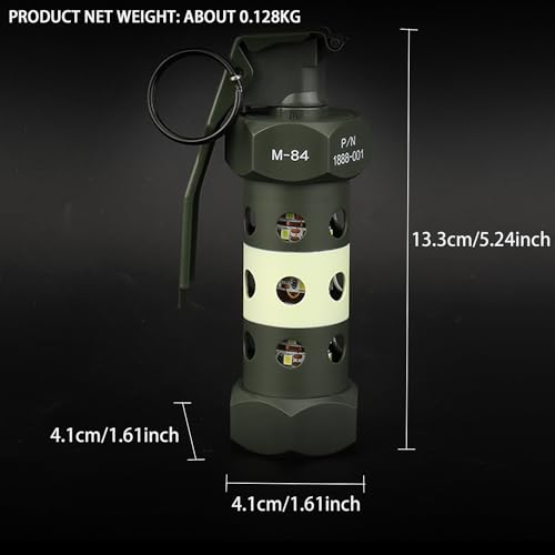 Gunyoo Airsoft Flashbang Modell Taktische Handgranate Spielzeug Outdoor Camping Notlicht für Paintball Kampf CS Schlacht Spiel Militär Cosplay Requisiten Feld Training