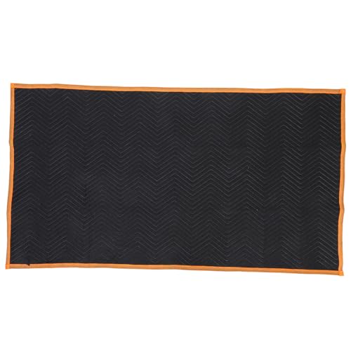 UKCOCO Manta para Mudanzas Acolchada Grande Manta Protectora para Muebles Tela No Tejida Resistente Almohadilla para Transporte Cubierta Negra con Borde Naranja Ligera y Versátil para
