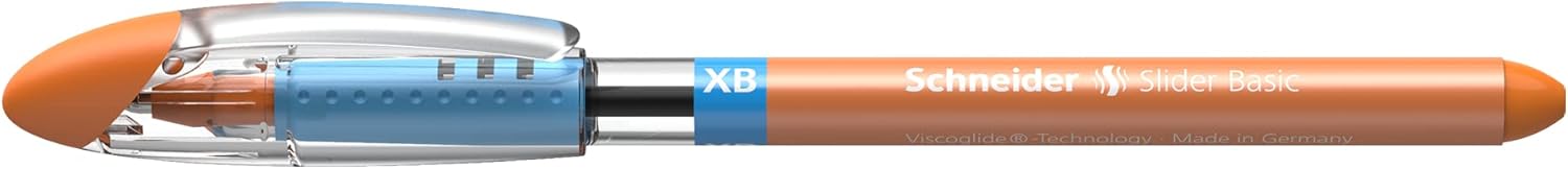 Schneider Slider Basic XB Ballpoint Pen, Box of 10, Orange (151206)