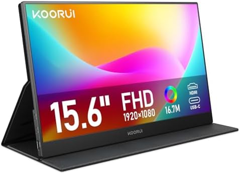 Koorui 15.6" E1511A 60Hz IPS FHD Type-C Taşınabilir Monitör - Görsel 1