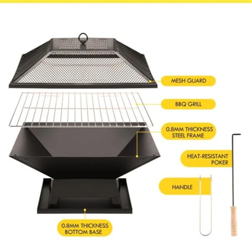 Estufa de carbón combinada para té y barbacoa en hogar abierto multifuncional 7