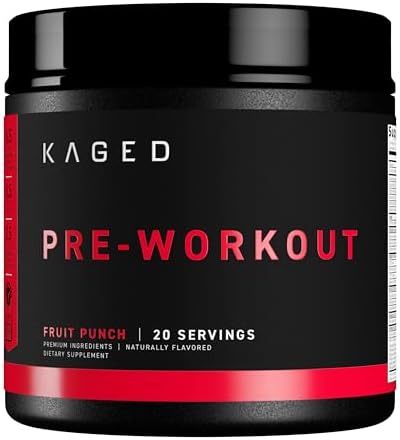 Kaged Original Pre-Workout Powder, Fruit Punch, Pre Formulated with Creatine, Beta Alanine, Pure Caffeine, 20 Servings