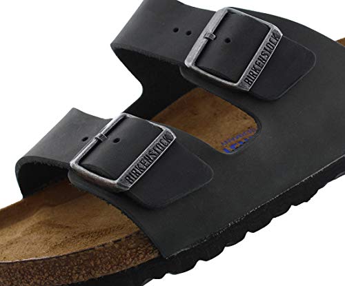 Birkenstock Arizona SFB Oiled-Leather Unisex Shoes Size 13, Color: Black3