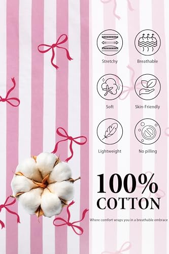 Image of LUBOT 100% Cotton Pajamas for Women 2 Piece PJ Set Button-Down Soft Knit Short Sleeve Summer Sleepwear Loungewear XS-XXL