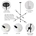 XILICON Sputnik Light Fixture Mobile Chandelier 6 Lights Modern Pendant Lighting Black Finish Contemporary Semi Flush Mount Ceiling Light Fixtures for Dining Room