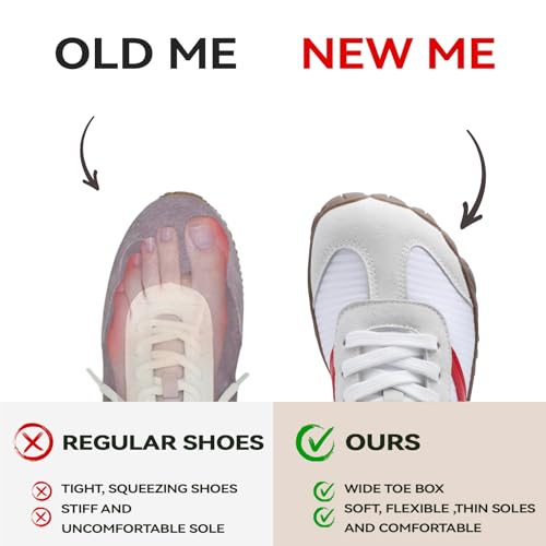 Image of Barefoot Shoes Women Casual Sneakers,Wide Toe Box Shoes Women Zero Drop Barefoot Shoe Men,Minimalist Trail Running Shoe,Non-Slip Lightweight Breathable Comfortable Fashion Walking Hiking Shoes Unisex