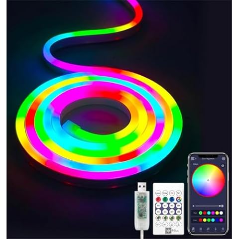 ShineBurky 2M RGB+IC Neon LED Strip Lights Cover