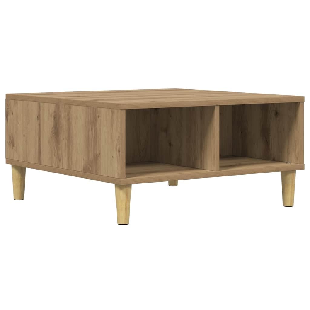 vidaXL Table Basse chêne Artisanal 60x60x30 cm Bois d'ingénierie