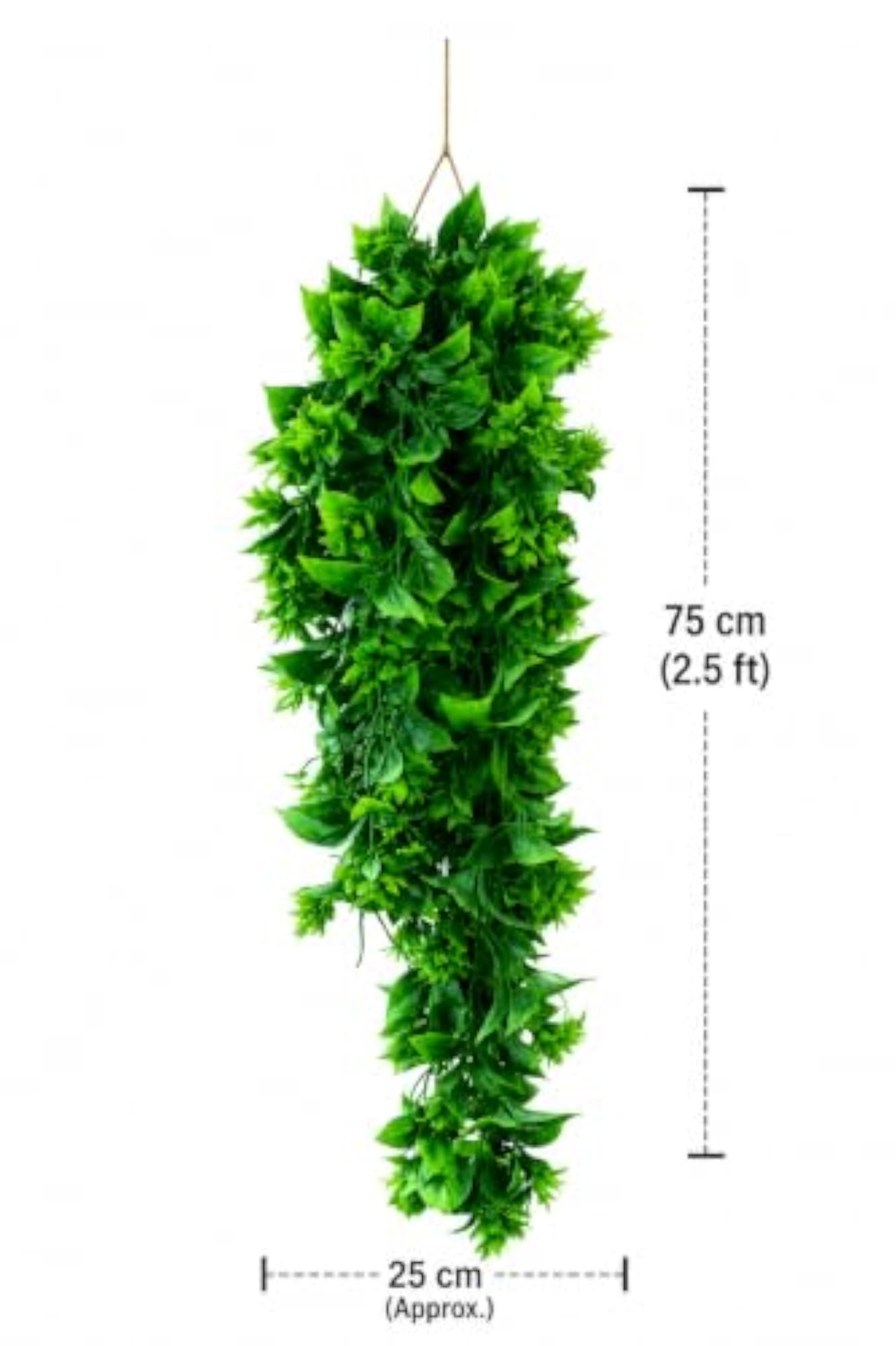 GREENORA Artificial Hanging Plant with Realistic Leaves