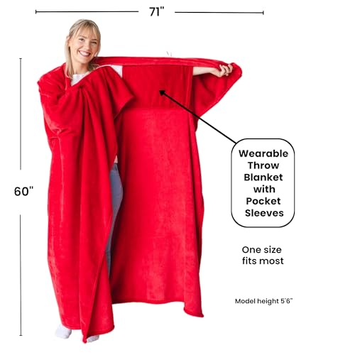 Super Blanky Wearable Blankets for Women, Adult Wearable Blanket Men, Valentine's Day Gifts for Her, Wife Birthday Gift Ideas