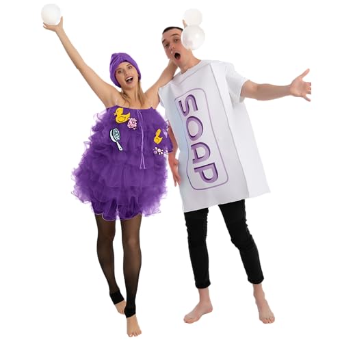 Spooktacular Creations Loofah and Soap Costume, Halloween Couples Costume for Adult for Halloween Cosplay Party