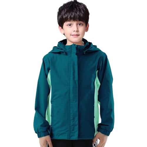 Image of Girls Boys Rain Jackets, Lightweight Waterproof Kids Rain Coats with Hood Windbreakers for Kids