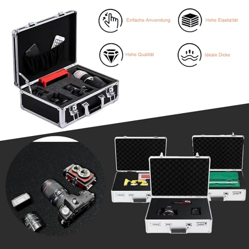 Vefhby Schaumstoff Zuschnitt 4 Stück 400 x 300 x 10 mm, Schaumstoffeinlage Werkzeugkoffer Kamerakoffer Schaumstoff, Schaumstoffplatte für Tabletop Miniaturen Werkzeug