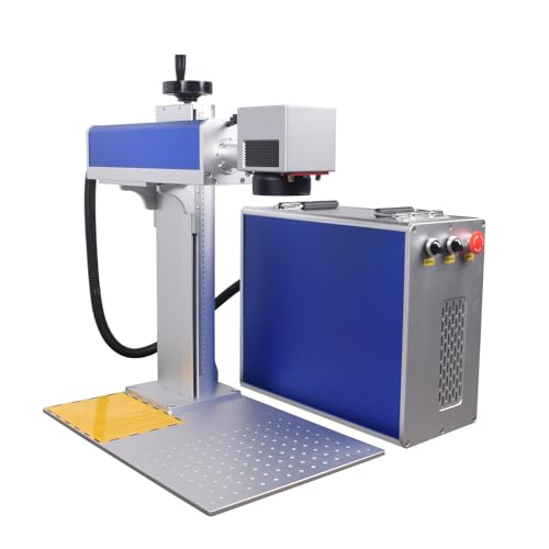 100W JPT MOPA M7 2D Fiber Marking Machine Laser Engraver for Metal Plastic 175mm & 300mm Field Lenses D80 Rotary Axis for Jewelry Electronics Medical Industrial Parts DIY 110V
