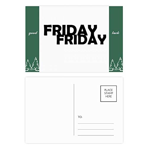 Cartes postales vendredi Bonne chance DIYthinker lot de 20 pièces élégantes en couleur