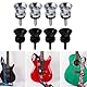 CAASFOOY 12 Stück Gitarrengurt Knöpfe, Metall Gitarrengurt Schlösser, Gitarren Gurtsicherungen, für Klassische Elektrische Akustik Gitarre Bass Ukulele