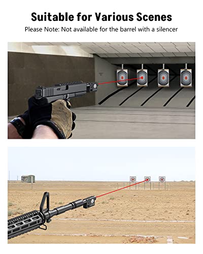 Midten Bore Sight Kit, Red Laser Boresighter For 0.17 To 12Ga Caliber Rifles Handgun With Button Switch For Hunting And Shooting #TOP5