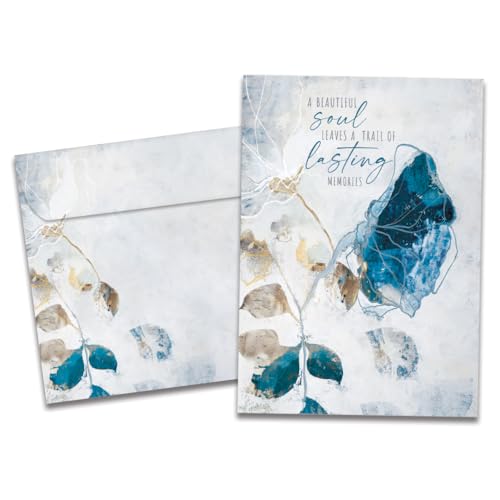 Tree-Free Greetings - Sympathy Card - Artful Designs - 1 Card + Matching Envelope - Made in USA - 100% Recycled Paper - 5"x7" - Lasting Memories (GO69257)