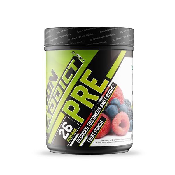 Iron Addict Labs - Addict PRE de 400gr Impulsa tu Entrenamiento - Energía - Disminuye el Cansancio y Fatiga - Pre Entreno - Sabor Ponche de Frutas