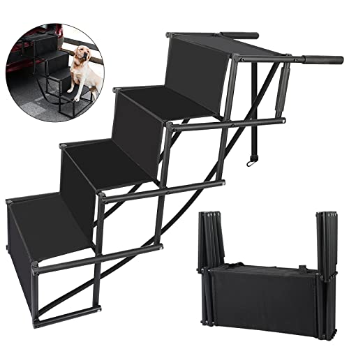 Otoez Dog Ramp Car Stair For Small Medium Large Dogs Lightweight Foldable Pet Ladder Steps With Nonslip Rubber Sleeves For Car, Suv, Truck, High Beds #TOP1