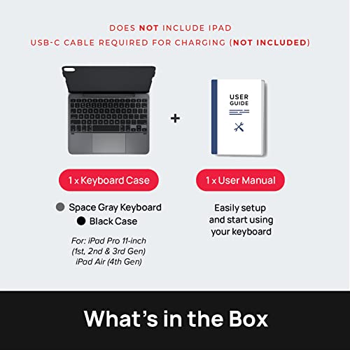 Brydge Ipad Pro 11 Max+ Wireless Keyboard Case With Multi-Touch Trackpad For Ipad Pro 11-Inch (1St, 2Nd & 3Rd Gen) And Ipad Air (4Th Gen), Integrated Magnetic Snapfit Case. #TOP5