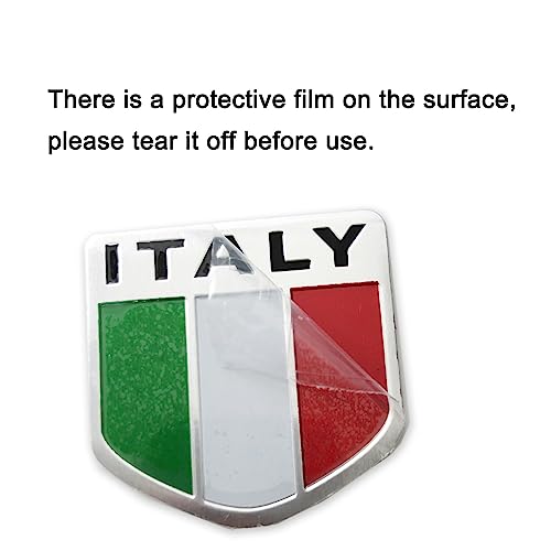 Image of Italian Flag Sticker Italy Flags Car Stickers Aluminium Car Auto Decals for Trucks Motorcycle Car Italian Flag Emblem Decal Badge International Flags Country Flags 1.97 inch (Italian)