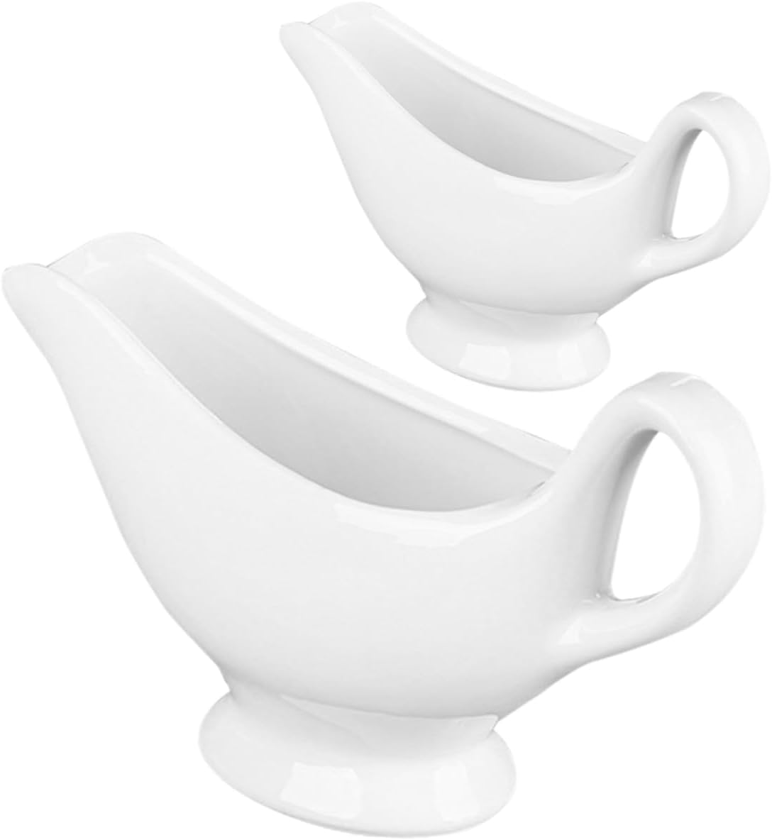 Cabilock 2Pcs Decorative Sauce Cup Ceramic Gravy Boat for Condiments for Sauces Vinegar Oil Ceramic Design for Dining Occasions