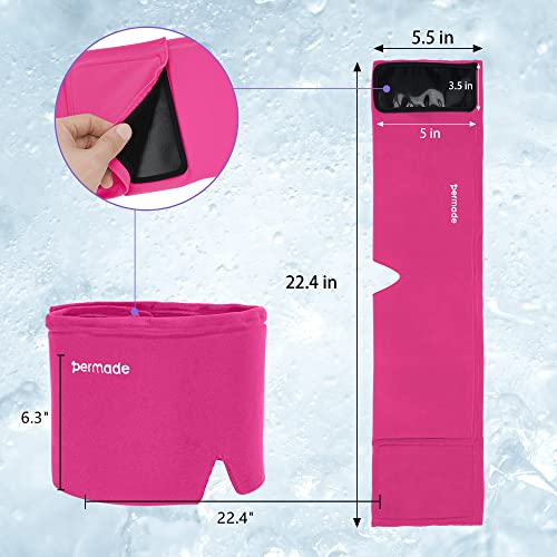 Permade Headache & Migraine Relief Ice Pack Hat, Reusable Cold Therapy Headache Relief Cap, Flexible Ice Head Wrap(Pink) #TOP5