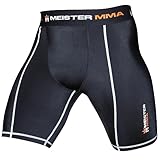 meister mma pantaloncini da combattimento a compressione con tasca a coppa