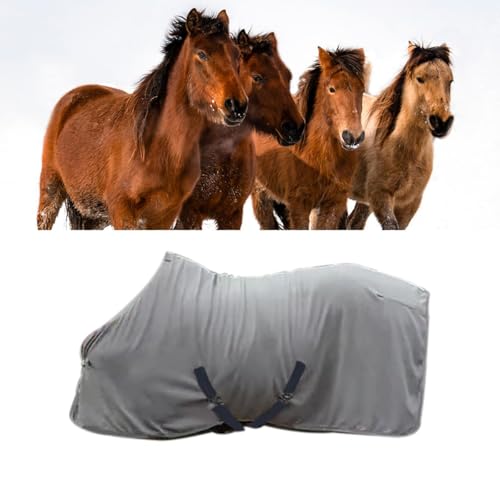 Deevoka Cobertor de inverno para cavalo Roupas de cavalo Inverno Quente Confortável Ajustável Roupas