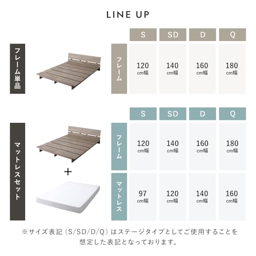 RASIK(ラシク) ベッド シングル ステージタイプ フレームのみ ストーングレー TUULIE トゥーリエ の商品画像 8