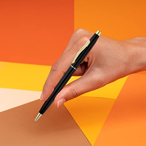 Chaoq Ballpoint Pens (6Pcs), Black Ink Medium Point 1.0 Mm Gold Clip Ballpoint Pen, For Gift Pen, School, Business, Office, Women&Men - Black #TOP6
