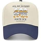 All My Homies Hate Duck Hat | Premium Adjustable Snapback Baseball Trucker Hats for Men & Women (US, Alpha, One Size, Navy/Natural)