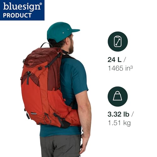 Osprey Manta 24L Men's Hiking Backpack with Hydraulics Reservoir, Oak Leaf Orange - Additional View