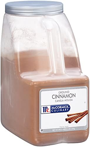 McCormick Culinary Ground Cinnamon, 5 lb - One 5 Pound Container of Bulk Pure Ground Cinnamon Powder, Perfect in Baking Cakes, Cookies, Pies, Custards, Puddings and More