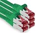 Produktbild 1aTTack.de - 5x 0,25m CAT6 Patchkabel S/FTP PIMF Schirmung CAT.6 RJ45 Netzwerkkabel Ethernetkabel DSL LAN Router Switch Modem Patchfeld - grün - 5 Stück