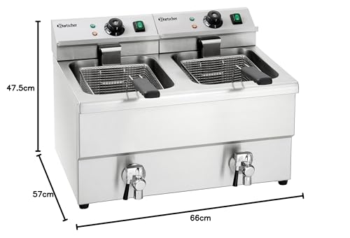 Bartscher Domestic Appliances – Deep fryers (Double, Stainless Steel, thermo-optique, Stainless Steel, Buttons, Rotary) – Image 3