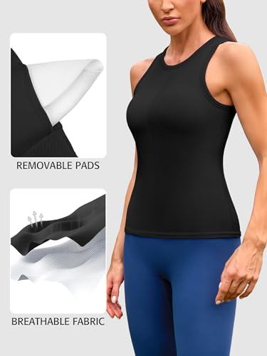 ATTRACO-Workout-Tank-Tops-for-Women-Seamless-Full-Length-Gym-Tops-Athletic-Yoga-Top-Built-in-Bra