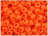BeadTin Tangelo Matte 9mm Barrel Pony Beads (500pcs)