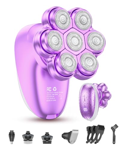 Image of Electric Razors for Women, 5-in-1 Womens Electric Shavers for Legs, 7D Waterproof Wet Dry Travel Body Hair Remover Bikini Shavers for Lady Face Underarms Public