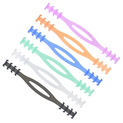 LALADEFIEE 6pcs Silicone Mask Ear Rope Buckles Adjustable Extension Strap for Men Women Mixed Colors Comfortable Headband Accessory Fit for All Mask Styles